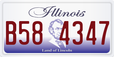 IL license plate B584347
