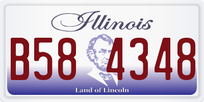 IL license plate B584348