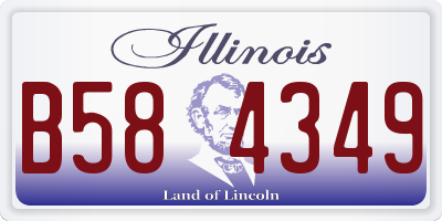 IL license plate B584349