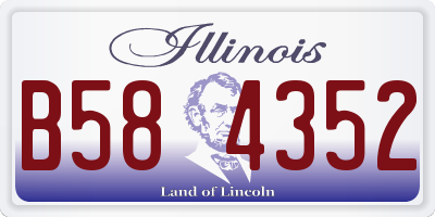 IL license plate B584352