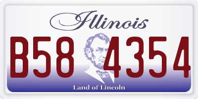 IL license plate B584354