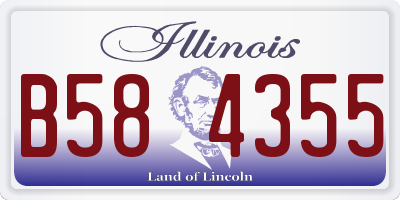 IL license plate B584355