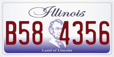 IL license plate B584356