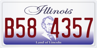 IL license plate B584357