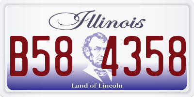 IL license plate B584358