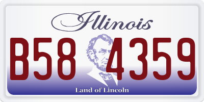 IL license plate B584359