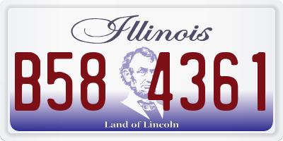 IL license plate B584361