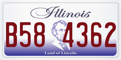 IL license plate B584362