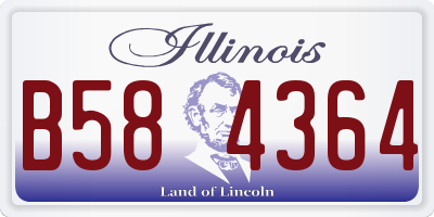 IL license plate B584364