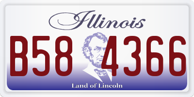IL license plate B584366