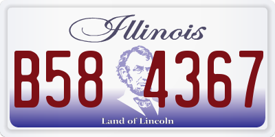 IL license plate B584367
