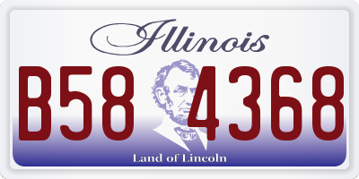 IL license plate B584368