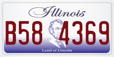 IL license plate B584369