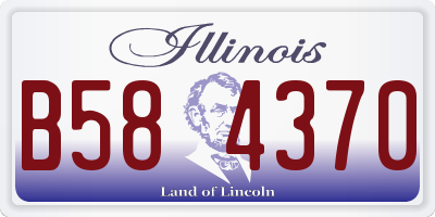 IL license plate B584370