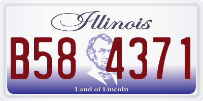 IL license plate B584371