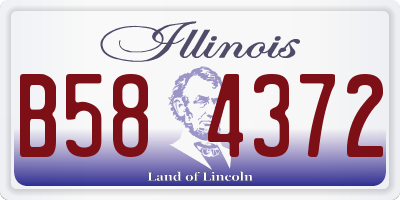 IL license plate B584372