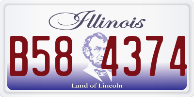 IL license plate B584374