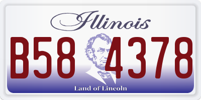 IL license plate B584378