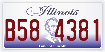 IL license plate B584381