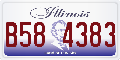 IL license plate B584383
