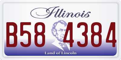 IL license plate B584384