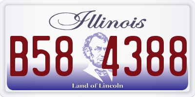 IL license plate B584388