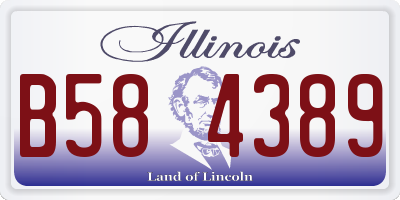 IL license plate B584389