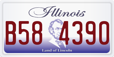 IL license plate B584390