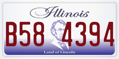 IL license plate B584394