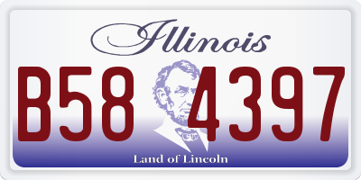 IL license plate B584397
