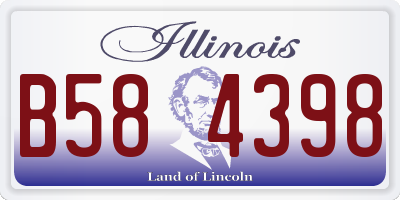IL license plate B584398
