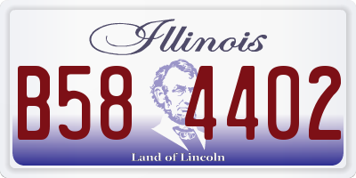 IL license plate B584402