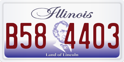 IL license plate B584403
