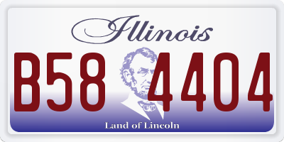 IL license plate B584404