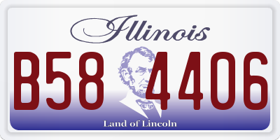 IL license plate B584406