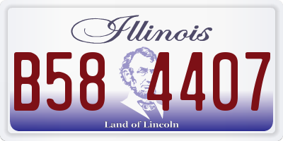 IL license plate B584407