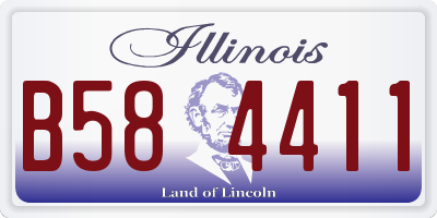 IL license plate B584411