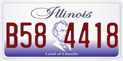 IL license plate B584418