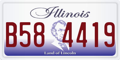 IL license plate B584419