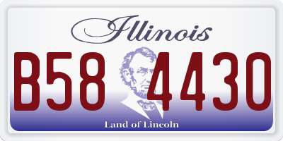 IL license plate B584430