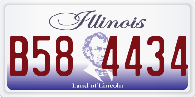 IL license plate B584434