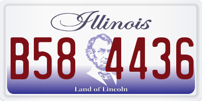 IL license plate B584436