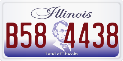 IL license plate B584438