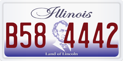 IL license plate B584442