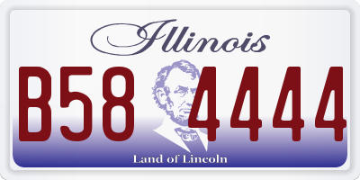 IL license plate B584444