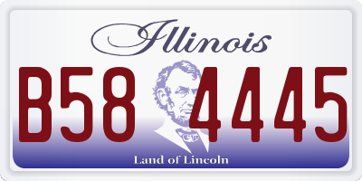 IL license plate B584445