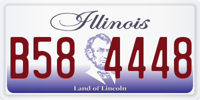 IL license plate B584448