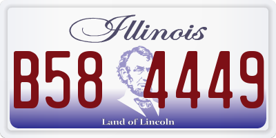IL license plate B584449
