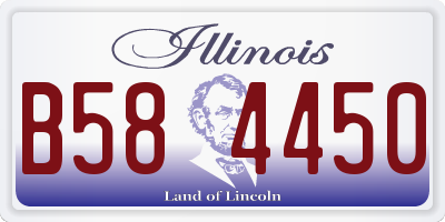 IL license plate B584450