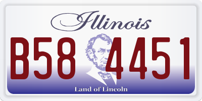 IL license plate B584451